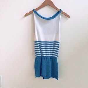 Krelwear hand loomed striped shorts beach romper